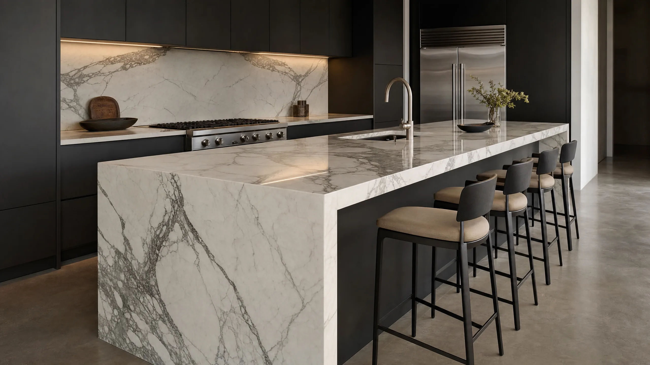Minimalist Contemporary Kitchen — Rocklin countertop installation